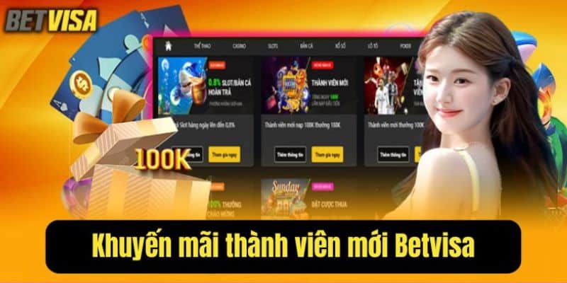 Khuyến Mãi Betvisa - Nhận Ngay Khuyến Mãi Chào Mừng hấp dẫn Khuyến mãi chào mừng thành viên mới của Betvisa